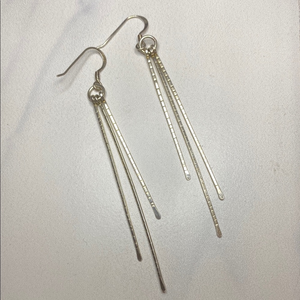 3" Drop Sterling Silver Dangle Earrings